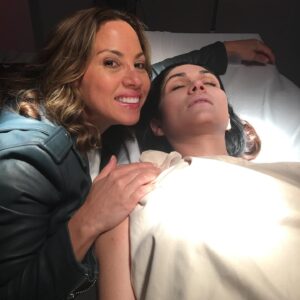 Elizabeth Rodriguez Instagram - In between being devastated over my sister Angela’s death I try to  never miss a  photo op. #swipeleft for more photo ops. PLUS catch me TONIGHT  after episode2 (I’m all over it) on #powerconfidential We had so much fun!!! @power_starz #thefinalbetrayal #photoops #actorslife Also need to thank @misslloren for playing dead for my pic . 😂 @shane_m_johnson could not find one of us together!?! 🥴