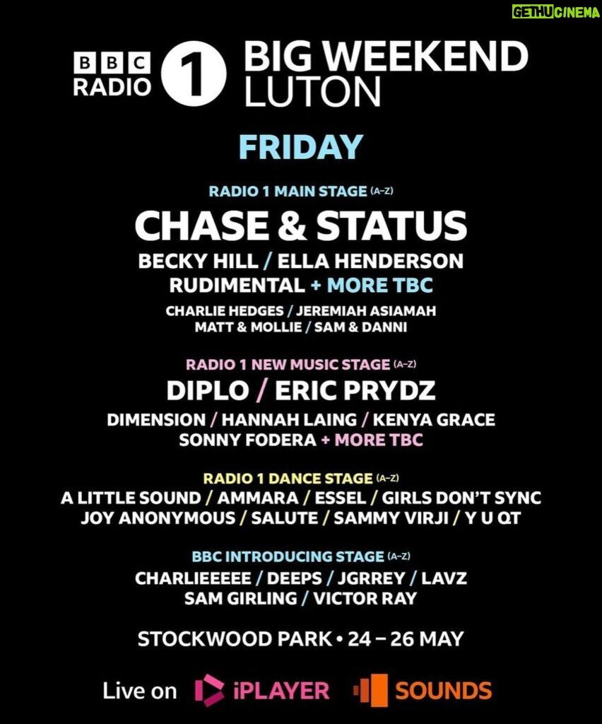 Ella Henderson Instagram - AHHH I’m so excited to be on the main stage at @bbcradio1 #BigWeekend this summer alongside such incredible artists!! @chaseandstatus @beckyhill @rudimentaluk 💖 This summer is going to be 🔥🔥🔥 also check my story highlights for other upcoming dates across the UK!! Love you all so much and can’t wait to see you sooooon E x x