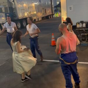 Ella Purnell Instagram - Happy Fallout day you guyyyyyyyyyssss. I’m just so damn happy this show is finally out. Now I get to post all the BTS I’ve been sitting on for 2 years 😈 MostLy, I’m taking today to appreciate all of the incredible, talented and hard working crew that worked on this show. Crews make the movies (and the shows). That’s a fact, and ours took a village and a half- we shot for about 8 months, travelled across the world (all the way to Namibia!), in the hottest AND the coldest weather, with long hours and a big fucking smile on all of our faces the whole way through. It was challenging and bonkers and SO much fun. I am in awe of every single person, and am so grateful for all of the lifelong friends I made along the way. Special shout out to the babes on the second slide, that’s the team that got me through every single day. @lucycobbbs on costume, @mikemakeup on make up and @mitchellbeck71 on hair. I owe you guys so much. I can never thank you enough. ❤️ Also to my insanely badass stuntwoman @hannahscottstunt who made my jaw drop on the floor more times than I can count, had my back through it all, and is an advocate for everyone around her. You light up all the rooms, and put the goofiest smile on my face every day. I adore you. Thank you. 💪🏼 The same to the rest of our wonderful, fiercely talented stunt team - you. killed. it. Especially @hitthemark @action_jason @picsofship and others I don’t have the tags for!!! You know who you are hopefully. Thank you for teaching me so much, making this show so good, and for always bringing the VIBES! I have the coolest friends.  To @carygunnar Vickie and Jamie - sorry for always breaking your genius creations. To our wonderful costume designer, Amy, thank you for your collaboration. Soup, I’m so glad we met. To @amandatenenofficial you are a wonderful friend. To @kohli_calhoun - I wouldn’t be anywhere without you. Our photographer, Jojo and BTS crew @mikkelzall your work is beautiful. @falynhuang on the BALLS AND CHARTS 💕 THERES A MILLION MORE PEOPLE I HAVE TO THANK, and it will still never be enough. I haven’t even started on the cast and creators! Luckily, there’ll be many more posts to come 😉 This one’s for the crew 🥂