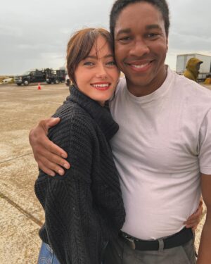Ella Purnell Instagram - Happy Fallout day you guyyyyyyyyyssss. I’m just so damn happy this show is finally out. Now I get to post all the BTS I’ve been sitting on for 2 years 😈 MostLy, I’m taking today to appreciate all of the incredible, talented and hard working crew that worked on this show. Crews make the movies (and the shows). That’s a fact, and ours took a village and a half- we shot for about 8 months, travelled across the world (all the way to Namibia!), in the hottest AND the coldest weather, with long hours and a big fucking smile on all of our faces the whole way through. It was challenging and bonkers and SO much fun. I am in awe of every single person, and am so grateful for all of the lifelong friends I made along the way. Special shout out to the babes on the second slide, that’s the team that got me through every single day. @lucycobbbs on costume, @mikemakeup on make up and @mitchellbeck71 on hair. I owe you guys so much. I can never thank you enough. ❤️ Also to my insanely badass stuntwoman @hannahscottstunt who made my jaw drop on the floor more times than I can count, had my back through it all, and is an advocate for everyone around her. You light up all the rooms, and put the goofiest smile on my face every day. I adore you. Thank you. 💪🏼 The same to the rest of our wonderful, fiercely talented stunt team - you. killed. it. Especially @hitthemark @action_jason @picsofship and others I don’t have the tags for!!! You know who you are hopefully. Thank you for teaching me so much, making this show so good, and for always bringing the VIBES! I have the coolest friends.  To @carygunnar Vickie and Jamie - sorry for always breaking your genius creations. To our wonderful costume designer, Amy, thank you for your collaboration. Soup, I’m so glad we met. To @amandatenenofficial you are a wonderful friend. To @kohli_calhoun - I wouldn’t be anywhere without you. Our photographer, Jojo and BTS crew @mikkelzall your work is beautiful. @falynhuang on the BALLS AND CHARTS 💕 THERES A MILLION MORE PEOPLE I HAVE TO THANK, and it will still never be enough. I haven’t even started on the cast and creators! Luckily, there’ll be many more posts to come 😉 This one’s for the crew 🥂