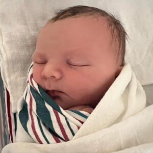 Elle Evans Instagram - We are so pleased to announce the arrival of our new baby angel boy 
💙George Julien-Wade Bellamy🩵 
Born on Sunday May 12, 2024. The most special blessing born on Mother’s Day & what would’ve been my late Mother’s 60th birthday. Named after Matt’s Dad George, my Mom Julie, and my cowboy dad Billy Wade Evans. He arrived healthy, happy, and handsome as ever!!! We are obsessed & basking in newborn heavenly bliss!!! I am recovering well and he has already settled into such a nice routine. So grateful to my wonderfully perfect husband @mattbellamy for being so supportive & by my side every step of the way! It’s an honor to bring another brilliant Bellamy into existence!