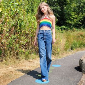 Elle McKinnon Instagram - ❤ is ❤. Humans supporting Humans.  Everyone is welcome at my table 🌈 #vancouverpride