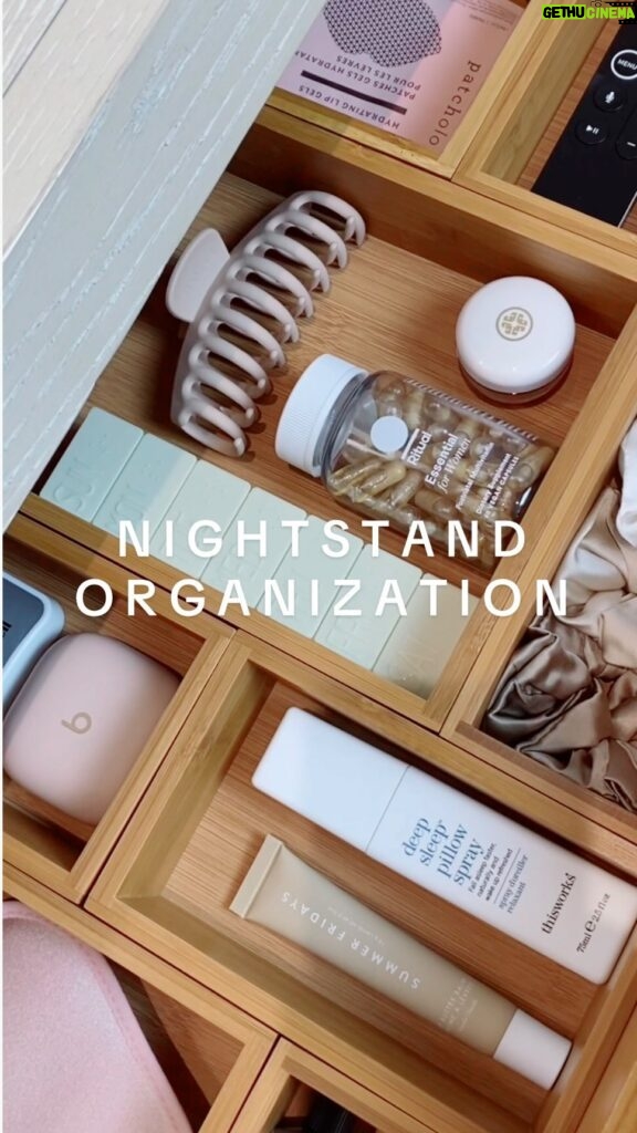 Elle Fowler Instagram - If my whole life could be as organized as this drawer, I would be at peace 😂 All items linked in bio under “Nightstand Things” #amazonhome #organizing #organization #organized #home @amazonhome @summerfridays @tatcha @patchology @luxunfiltered @ritual @necessaire