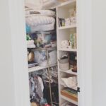 Elle Fowler Instagram - Closet Organization - Swipe to see the before! I just posted a video on this project.