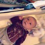 Elle Fowler Instagram – My little wizard 😍 Such a tiny tot, swimming in his 0-3 month outfits at 2 months old lol. Pretty sure his pants are on backwards, his daddy dressed him lol. 🤷🏼‍♀️