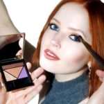 Ellie Bamber Instagram - @pradabeauty my favourites 💜 #PradaMakeup #PradaBeauty Wearing Prada monochrome lipstick B101 and Prada dimensions eyeshadow in Portrait #ad