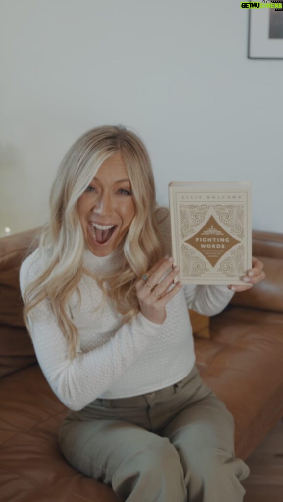 Ellie Holcomb Instagram - My hope for this expanded edition of “Fighting Words” is that it feels like an invitation to bring every part of your beautiful, human heart into the presence of God, and that we get to do that together. Sharing these truths alongside you every week has been one of the greatest privileges of my life. Thank you. The expanded, limited edition of “Fighting Words” is coming April 16th!!! Pre-order now 🤎