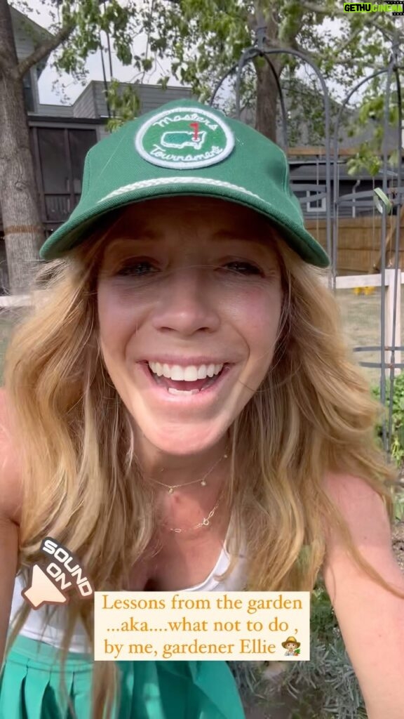 Ellie Holcomb Instagram - Lessons from the garden …aka….what not to do , by me, gardener Ellie 👩🏼‍🌾 , with my leftover @opry hair under an @themasters hat! I love how the garden is so often my teacher . This weekend I learned the following lesson : Don’t let the things that are not bringing fruit and that are stealing life and health from other things you’re trying to grow take deep root in your garden/life ….unless you enjoy spending both days of your weekend for a few hours digging up weeds and ruining your nails 🤣🌱✌🏼👩🏼‍🌾 🤍 . Happy gardening , in your garden and in your life !