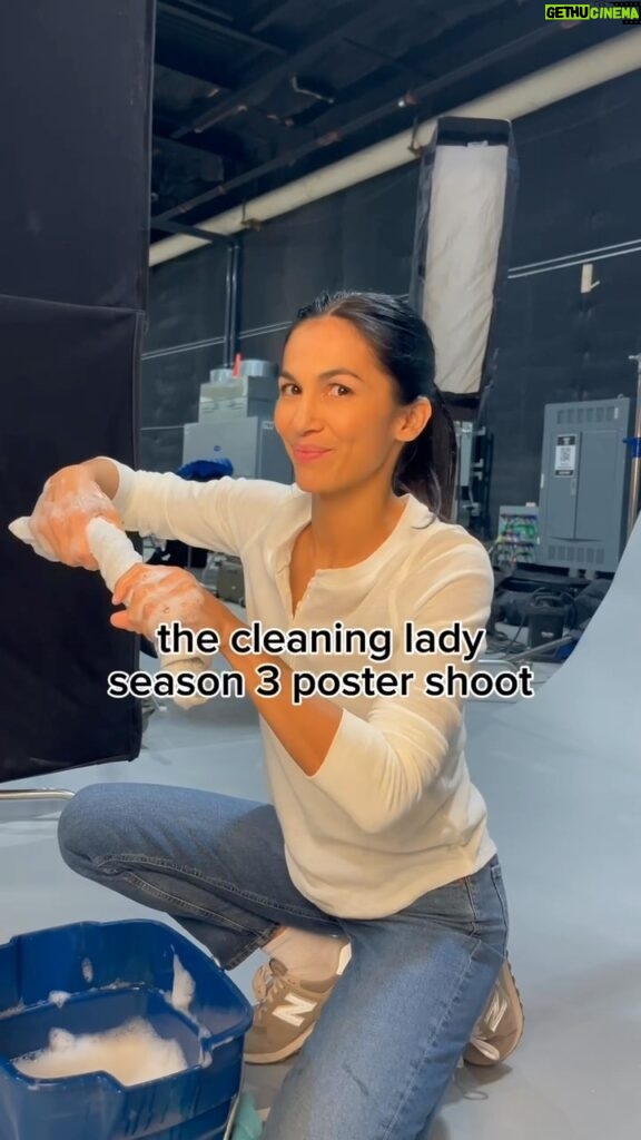 Elodie Yung Instagram - Peek at the (bloody) good times behind #TheCleaningLady Season 3 👀