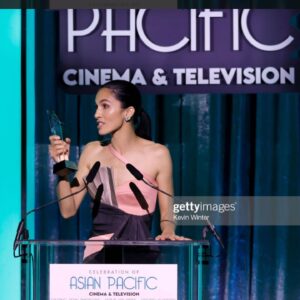 Elodie Yung Instagram - Thank you @criticschoice for honoring me with the breakthrough actress award last night ⭐️ 
@warnerbrostv 
@cleaningladyfox 
#ccacelebrations 
#celebrateaapicinema 
@armanibeauty 
Makeup @cedricjolivet 
Hair clariss rubenstein 
Dress @roberto_cavalli 
Jewelry @piaget
