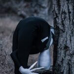 Emerald Gordon Wulf Instagram - I can’t believe it’s almost Halloween! What are you going to be for Halloween this year? Photos by @kalialexsis #halloween #halloweencostume #scary #scarymovie #creepy #creepypasta #slenderman #badguy #nightmare #haunted #contortion #contortionist #dancephotography
