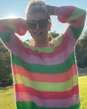 Emilia Fox Instagram - There’s some fun to be had in these stripes! #summernights #brightsideoflife #sundaysunshine