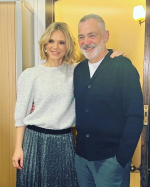 Emilia Fox Instagram - Thank you so much @ecademi.co for organising such a great evening last night with such a lovely audience. It is always a delight talking to @emeritusdavidwilson (he has a new insta address) and is always so fascinating hearing what he has to say. Thank you @irisfashion for letting me #borrow this beautiful sparkly skirt and jumper!