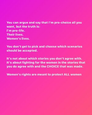 Emilie Ullerup Instagram - Major thank you to whoever wrote this 🤍 #roevwade #womensrights #prochoice #abortion #healthcare #women ps. If you’re a man please feel free to share this too if you agree. After all, we don’t do this alone…