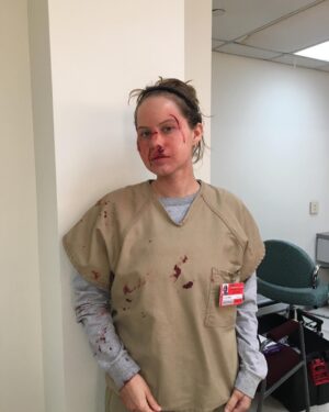 Emily Althaus Instagram - I never really got to say goodbye to this character... But I got to keep the friends I made while playing her, so I mark my time on #OITNB as a win, a big, sloppy, opportunity bringing, thing I’ll always be grateful for, win. Also, 
REAL FINAL GOODBYE to that prison bra.  #oitnb #finalseason #orange #kukudio #bra #fromthevault 🍊🖤 #tb