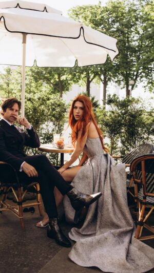 Emily Ashby Instagram - c’est l’amour ♥️♥️ Exploring the most delicious croissants in Paris with my Love 😋#paris #parisfrance #parislove #loversinparis #parisphotography #france 📷 @litvinjulia.photo Dress&Suite by @tommasocardullo
