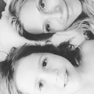 Emily Procter Instagram - Pippa and I listening to Chelsea Clinton.