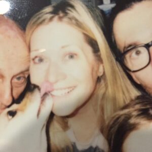 Emily Procter Instagram - This is the actual photo from today’s celebration.
The Bird is licking my teeth.
Which pretty much sums it up.