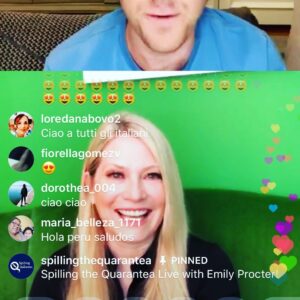 Emily Procter Instagram - Thank you for let me visit with you today! It felt like home😃#spillingthequarantea
