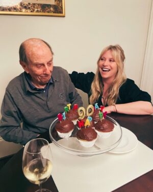 Emily Procter Instagram - “Well I guess I am just 9 decades old “ my dad’s reaction to having cupcakes for his 90th birthday 🥳 😂