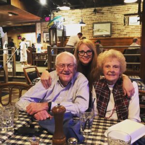 Emily Tarver Instagram - Today I’m celebrating the life of my Grammy. Her memorial is happening right now and it hurts that I can’t be there BUT I’m so glad many of my family is together to love each other and spread her ashes in her garden. I love you Grammy! Thanks for being an incredibly strong woman that I will look up to forever! I hope you’re on instagrammy in heaven. ♥️😇♥️