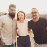 Emily Browning Instagram - With some sweet sweet babies at the #americangods finale party the other night! The dress code was Monochromatic GAP Campaign, apparently. If anyone needs me I'll just be sobbing in my bed till season 2 starts shooting 😭 💖💖💖