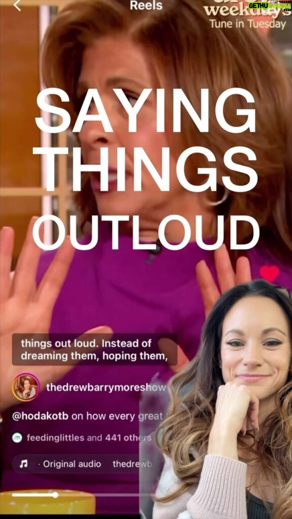 Emily Calandrelli Instagram - I love this message from @hodakotb on the @thedrewbarrymoreshow and thought you all would like it too 🫶🏻 I’m a big believer in not just whispering your dreams but SHOUTING them. My two dreams have always been (1) to become a NYTimes Best Selling author and (2) go to space. Good dreams take time. The most effective dreamers are patient. It took 7 years and 9 books to make the first dream come true. It took the right team, the right book, and the right time. The second one…well we’re still manifesting that one. But what a shame it would be to keep our dreams to ourselves. We live in this tiny miraculous corner of the universe with one short human life. Shout your crazy dreams. You may be pleasantly surprised to learn that most people actually want to help you make your dreams come true. 💫 So what about you? What’s your wild dream? 👇🏼