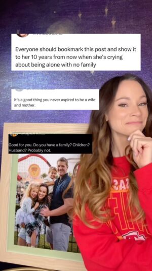 Emily Calandrelli Instagram - When they cannot FATHOM a woman with a career AND a family. 

Darling, we can choose both 👏🏻 I mean, all we have to do is listen to a few ~diabolical lies~ and choose partners  who see us as equals 😉