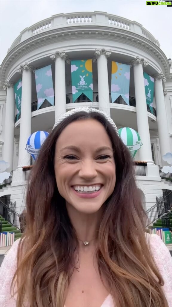 Emily Calandrelli Instagram - During the Easter “EGGucation” Roll, the White House was transformed into a school community, full of fun educational activities for children of all ages to enjoy. Emily (@TheSpaceGal) shared some “egg-citing” science experiments on the School House Stage, and now she is teaching children and families how they can recreate these experiments in their own backyard!