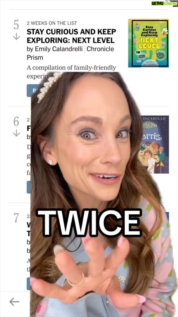 Emily Calandrelli Instagram - My book just made the list TWICE!!!! Comment SCIENCE CLUB to order this NYTimes Best Selling Book!! Here’s why this is a big deal - if an author is going to make THE LIST then it’s going to happen in the first week. Why is that? Because all pre-orders count toward the first week of sales. That means I had SIX months of sales working for me in that first week. The 2nd week? Literally just one true week of sales. ONE. To be able to get on it a second time was not even on my dream list because that was such an impossible bar. But you proved me wrong!! Thank you 🥹