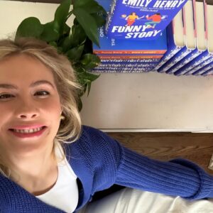 Emily Henry Instagram - 2 weeks until release, when dozens of stores across the US will be throwing their own #FunnyStoryParty(/ies), complete with games, treats, and prizes. While I won’t be there in person, I’m sending some special surprises ahead for you 😈. Find a party near you at the link in my bio.