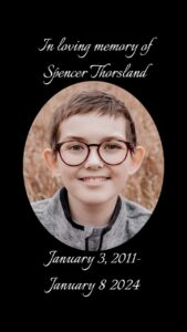 Emily Swallow Instagram - My heart is broken in sharing this news, but our warrior friend Spencer Thorsland left this world early Monday morning. I am better for having known him, and I hope that his story inspired and encouraged those of you who have been following. Spencer was only 13 years old, but his impact is proof that it’s not the number of years we’ve been that determine how we affect people; it is how we spend the time. @voicesagainstcancer put me in touch with Spencer in 2022 because he was such a fan of @themandalorian and they thought I’d be able to left his spirits while he was going through treatment for rhabdomyosarcoma. I quickly realized that I had a lot to learn from this foundling- he was a fighter, a giver, a wonderful creator and a wise soul. When he got the news in November that his cancer had resurfaced yet again and the doctors had reached the limits of their treatment options, he told me “Don’t worry. When I’m gone, I can be your guardian angel.” Spencer leaves behind a remarkable mom, dad, stepdad and five brothers. I am honored to have spent time with his family to witness their incredible hope and faith that, although Spencer is gone from this world, he is free from pain and they will all be reunited in a heaven that is devoid of suffering. Let’s honor Spencer and so many others who have left this world too early by offering a word of support and encouragement to someone who is dealing with difficulty on this #thisisthewaywednesday. Spencer’s funeral will be this Saturday and a livestream link will be provided. In lieu of flowers, a memorial has been established at the First National Bank (101 S Splitrock Blvd, Brandon, SD). Checks can be made to the Spencer Thorsland Memorial Fund. #bucketsoff #thisistheway #spencerthorslandday #rhabdo #pediatriccancer #givekidsavoice #forthefoundlings #thearmorer #themandalorian #cancersucks #guardianangel