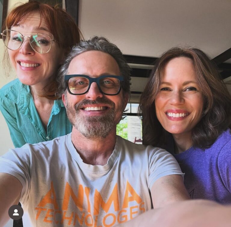 Emily Swallow Instagram - Ready for the reboot of #threescompany. Who’s in? #throwbackthursday #spnfamily #supernatural #rowena #chuck #amara #thedarkness #reunited #throwback #tbt