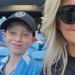 Emily Symons Instagram - @sydneyfootballclub has given us so much joy this season!🩵 Such a fun family night out! ⚽️ We can’t wait to watch the Sydney Derby this Saturday at @allianzstadium – if you want to join us here’s a special 10% discount on tickets using password EMILY ⚽️🩵⚽️ See you there! https://premier.ticketek.com.au/shows/Show.aspx?sh=SYDWAN24 #SydneyIsSkyBlue #footballislife