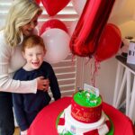 Emily Symons Instagram - And now we are seven! Happy birthday to my beautiful boy ♥️ and many thanks to the extremely wonderful @lauren_e_hamilton for his magnificent Liverpool FC birthday cake! ⚽️♥️🤍🥳🎈🎉🥳