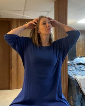 Emily V. Gordon Instagram - Sometimes you lose it a little and end up doing a 90s photo shoot in a tent dress you find at your parents house. 
Work the garment!
Sell the garment!
Couture!
Catalog!