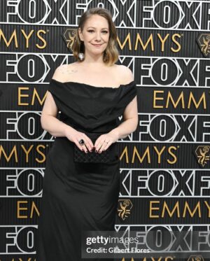 Emily V. Gordon Instagram - Absolutely magical night that I am paying for today. 
Stylist: @garrett__ives 
Hair: @stevenmasonlife 
Makeup: @kristeeliu 
Vintage dress and jewels from @paumelosangeles
