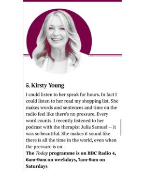 Emma Barnett Instagram - Lovely to do this…. Thank you @timesculture 🙏 
Looking at you @tvnaga @djsaracox @nickferrarilbc Kirsty Young and the late Sir David Frost (and Sir Robin Day). Thank you to you 💪 🎙️ 💪 

#broadcasting #interviewing #influence