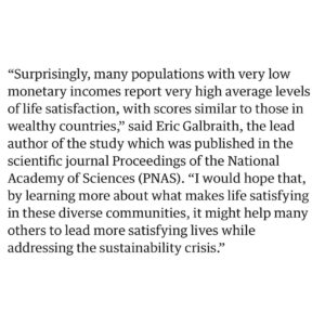Emma Dabiri Instagram - *FACILITATES🤦🏽‍♀️ “new scientific research that could challenge the widely held perception that “money buys happiness”.

“wealth - as generated by industrialised economies - is not fundamentally required for humans to lead happy lives,”

The author of the study says “I would hope that, by learning more about what makes life satisfying in these diverse communities, it might help many others to lead more satisfying lives”

THIS IS WILD TO ME !!! Gee I wonder what it could be that makes them happier then us ? 🤔
“Wealth as generated by industrial economies” sounds innocuous and progressive but it is shorthand for a way of life that is psychotic, that is exploitative, extractive, dominant, disconnected and essentially antithetical to happiness, satisfaction or contentment.

Honestly liberals will never not baffle me. They differ to conservatives in that they appear to perceive / admit that certain social issues exist, yet seem incapable of coming up with any valid solutions because they are incapable of connecting the dots to identify the actual cause of said social issues. Instead they come up with shit like “sustainable goals” (that will never be achieved)   other meaningless time wasting and expensive excercises. 

I’m bored and exhausted and I want to live a life where everybody’s basic needs are met, where everyone’s life is honoured and respected, where everyone has access to community and a support network, and is able to pursue a life of meaningful purpose. Our current system actively prevents that   THATS WHY PEOPLE ARE MISERABLE. No more studies abeg #moneybuyshappiness