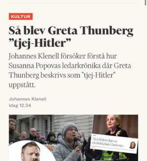 Emma Frans Instagram - Vill bara föra till protokollet att jag myntade begreppet ”tjej-Hitler” år 2017