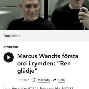 Emma Frans Instagram - Största som hänt sedan andra svensken i rymden