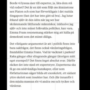 Emma Frans Instagram - Nu börjar recensionerna om Expertparadoxen rulla in. Som vanligt ignorerar jag berömmet och mår piss av kritiken. Hoppas att boken ger upphov till fortsatta diskussioner och expertens roll i infodemins tidsålder!