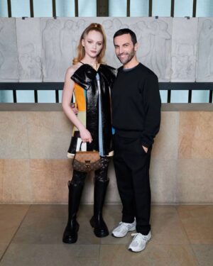 Emma Laird Instagram - It’s giving M3gan💅🏻 Styled by @petraflannery 🎀 @nicolasghesquiere thank you. Your eye, your mind, your kindness. I leave full of love and admiration each time. Now let’s go shoot a moooovie…