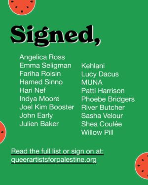 Emma Seligman Instagram - None of us are free until we are all free. Thank you @akkawi.rami for organizing this. Read the full letter at queerartistsforpalestine.org