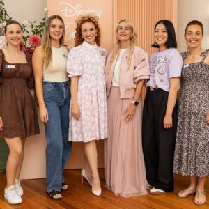 Emma Watkins Instagram - The BEST DAY launching our new ‘Bub & Me’ collaboration collection with Disney and Big W 🧡💕🦒💕🧡 #thankyou to everyone who worked on this partnership over the last 12 months and whilst not everyone could be in Sydney today, we can’t wait to see you soon!! We hope everyone enjoys the new and vibrant range featuring my favourites - Bambi and The Lion King 🫶🏽 #DisneybyEmma instore and online @bigwaustralia now!