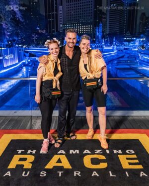 Emma Watkins Instagram - WINNERS of #TheAmazingRace 🫶🏽🫶🏽 An extremely emotional ending to such an enormous adventure, so grateful to Darren & Tristan for waiting for us all to step on the mat together and share the funds for each of our charities #thankyou  @deafconnectau