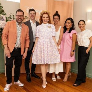 Emma Watkins Instagram - The BEST DAY launching our new ‘Bub & Me’ collaboration collection with Disney and Big W 🧡💕🦒💕🧡 #thankyou to everyone who worked on this partnership over the last 12 months and whilst not everyone could be in Sydney today, we can’t wait to see you soon!! We hope everyone enjoys the new and vibrant range featuring my favourites - Bambi and The Lion King 🫶🏽 #DisneybyEmma instore and online @bigwaustralia now!
