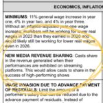 Emma Myles Instagram - Just so everyone knows, actors (and creatives in general) have not been entitled to ANY share of whatever revenue is generated from people watching our shows on streaming platforms. So all that #1 most watched show with hundreds of millions of streams means absolutely nothing for us financially. Sounds crazy right? To be on a show that was watched the world over and not see anything from those massive release dates? You would be correct in thinking that’s bonkers. Which is why it’s one of the biggest and most important points of our negotiation. And they won’t even entertain it with a counter. It’s almost as if agreeing to give us even .01% would expose just how much money they make from streaming views and we would finally have proof that they have been swindling us for the last 10 years. We cannot waver in this area. Also I’ve had a lot of people asking me about our seasonal salaries so the last slide is for the “you got paid really well upfront tho right?” crowd. @sagaftra #sagaftra #sagaftrastrike #sagaftrastrong #unionstrong