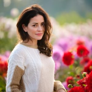 Emmanuelle Vaugier Instagram - Life In Color 🌺 
.
.
.
.
.
.
#EmmanuelleVaugier #FlowerField
#Spring2023 #RedLip