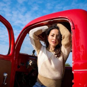 Emmanuelle Vaugier Instagram - Cherry red truck - perfect for Christmas! 
.
.
.
.
.
.
.
.
.
.
.
.
#EmmanuelleVaugier #OldChevy